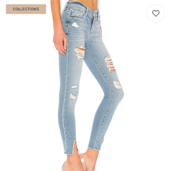 FRAME Denim Le Skinny de Jeanne Highgate Distressed Jeans size 28 - Picture 1 of 9
